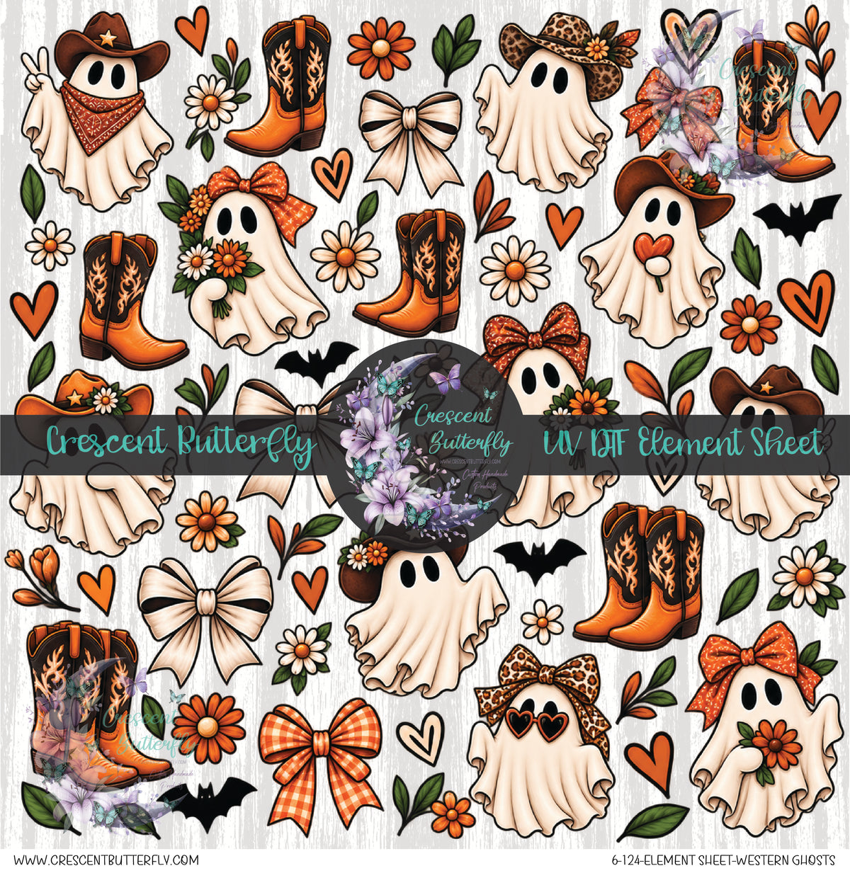 6-124-Element Sheet-Western Ghosts UV DTF
