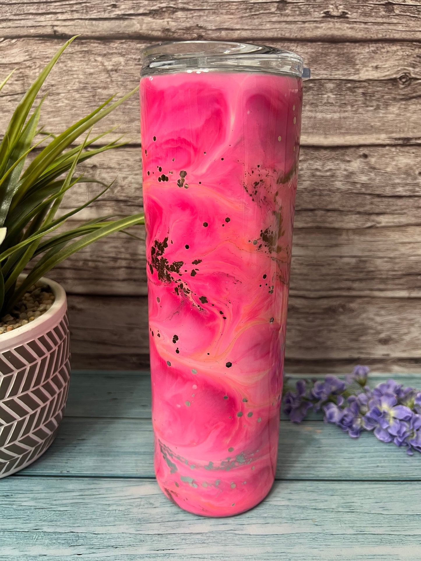 Cosmic Coral Handmade Custom Epoxy Tumbler