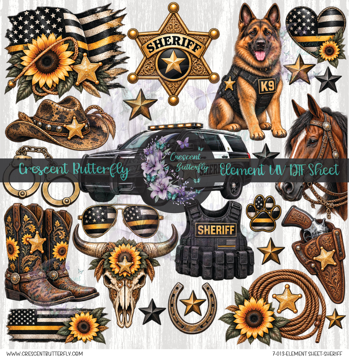7-013-Element Sheet-Sheriff UV DTF