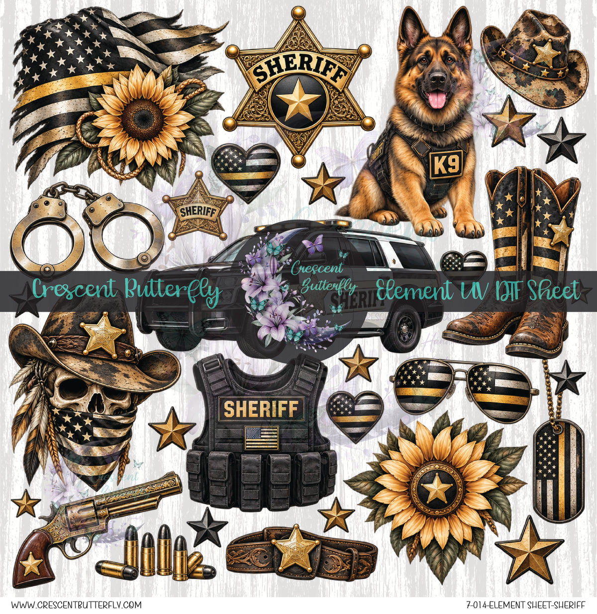 7-014-Element Sheet-Sheriff UV DTF