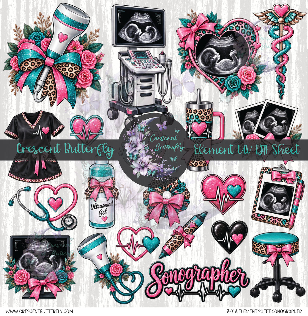 7-018-Element Sheet-Sonographer UV DTF