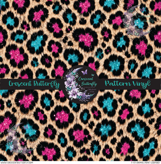 7-101-Animal Print Leopard Printed Vinyl Sheet/Wrap