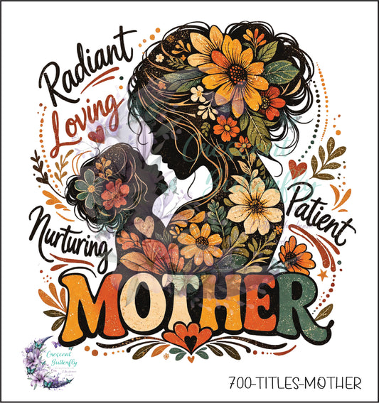 700-Titles-Mother UV DTF Decal