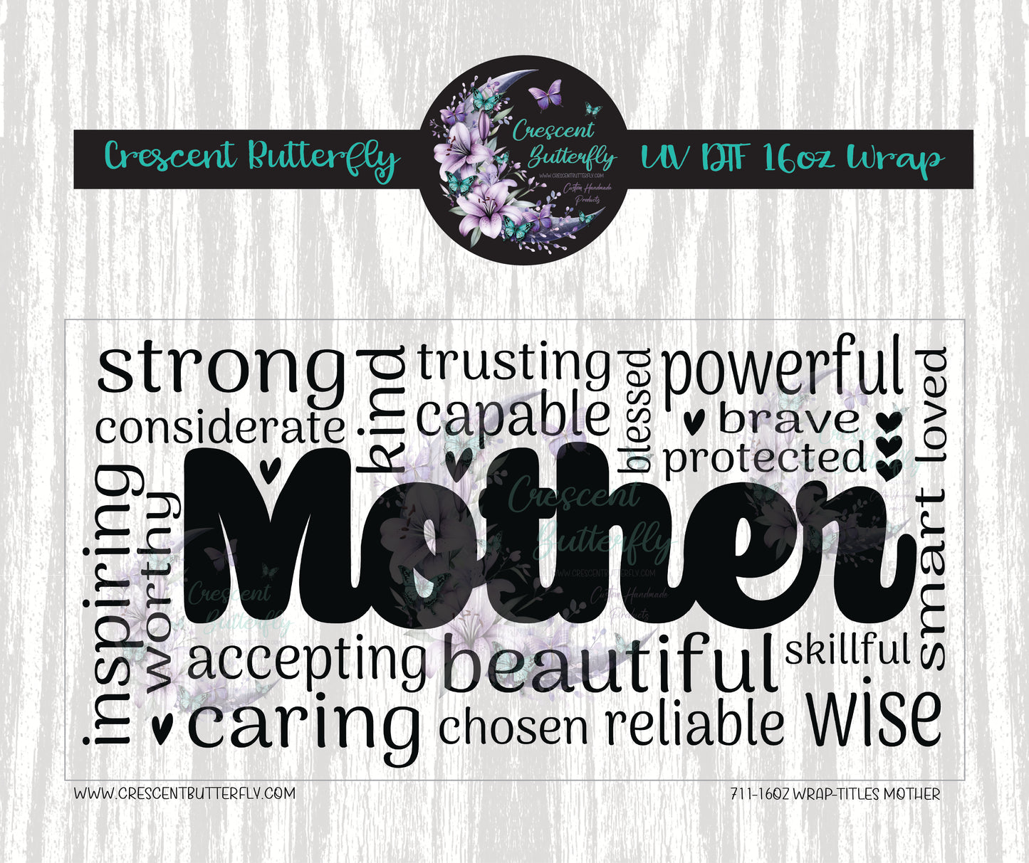 711-16oz Wrap-Titles Mother UV DTF