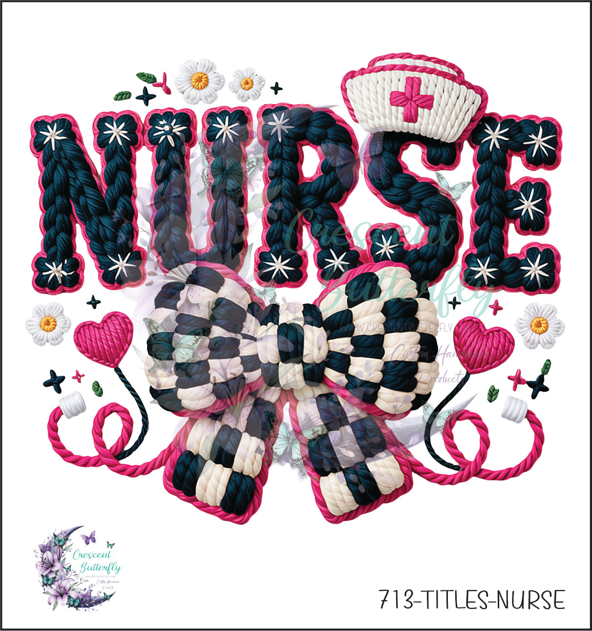 713-Titles-Nurse UV DTF Decal