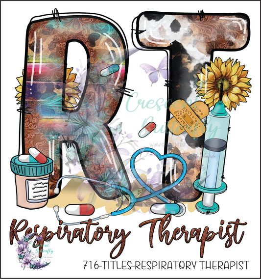 716-Titles-Respiratory Therapist UV DTF Decal