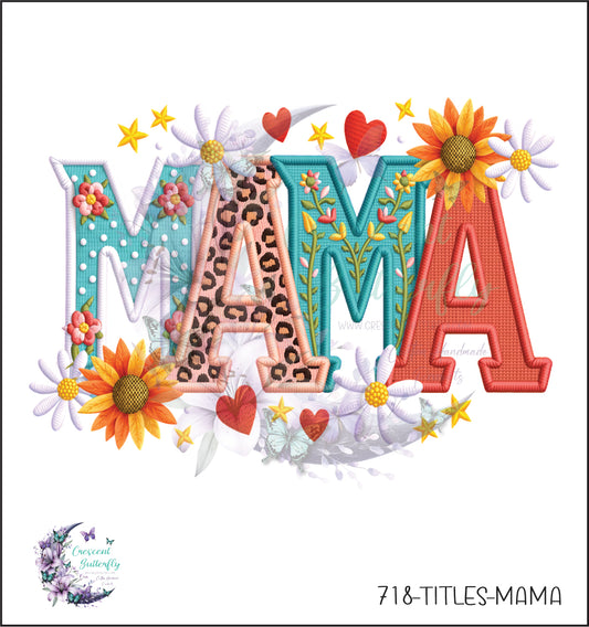 718-Titles-Mama UV DTF Decal