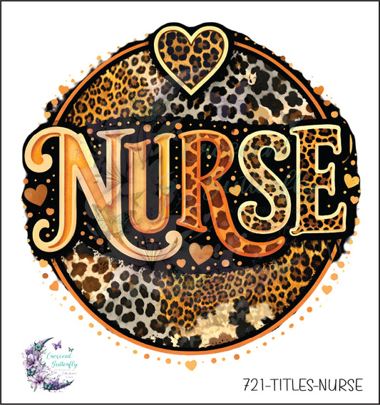 721-Titles-Nurse UV DTF Decal