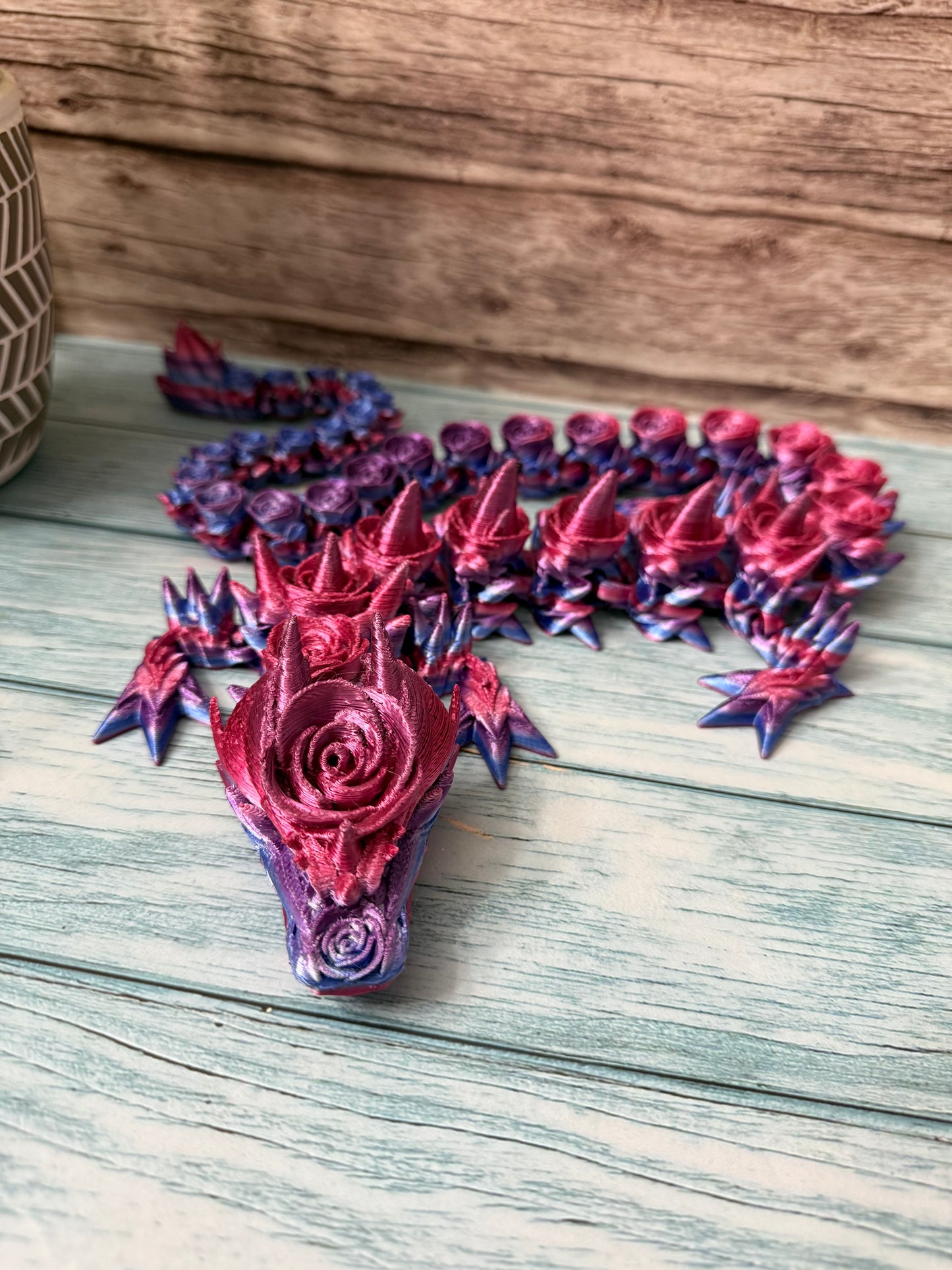 3D Printed Long Skinny Rose Dragon