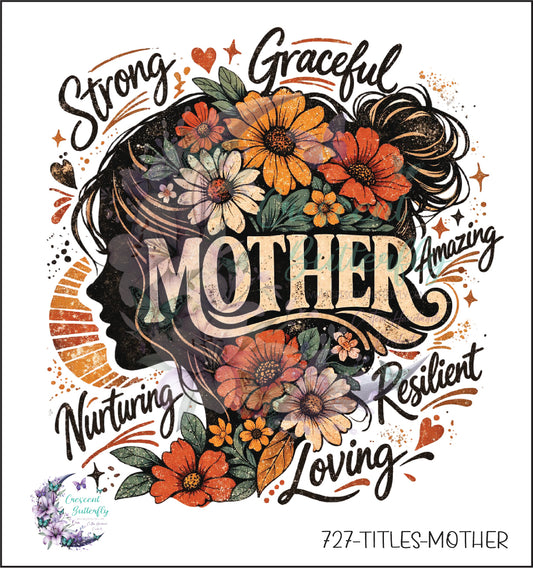 727-Titles-Mother UV DTF Decal