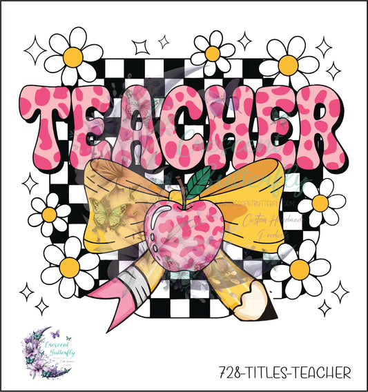 728-Titles-Teacher UV DTF Decal