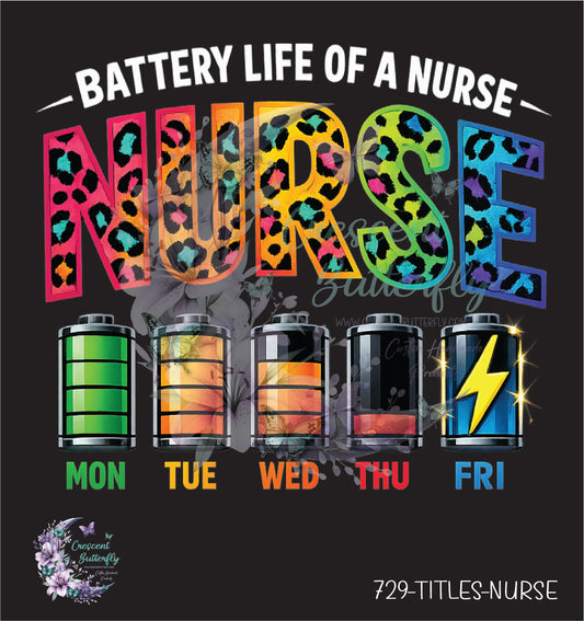 729-Titles-Nurse UV DTF Decal
