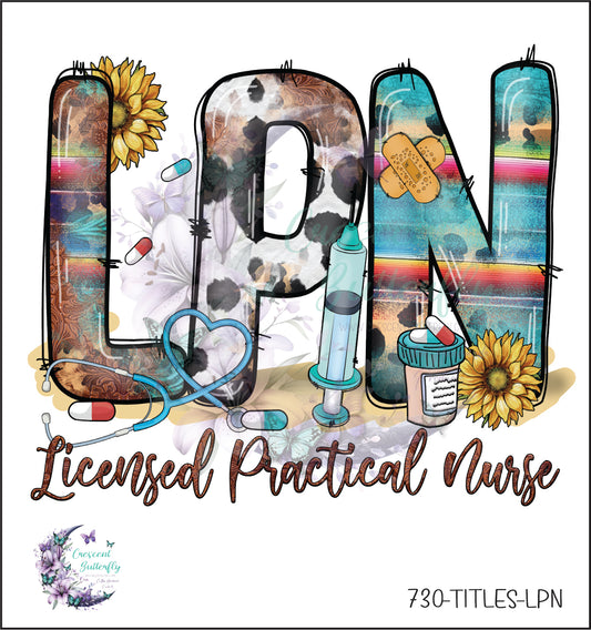 730-Titles-LPN UV DTF Decal