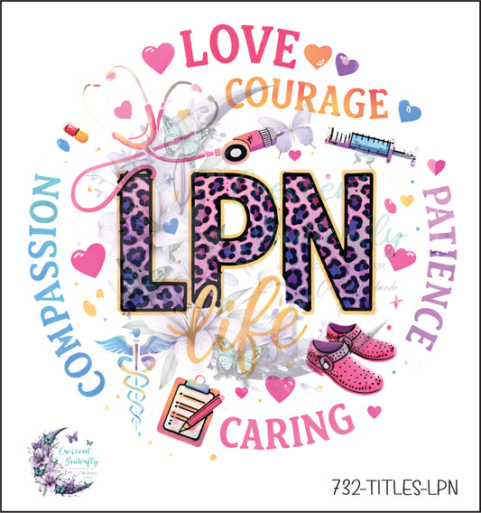 732-Titles-LPN UV DTF Decal