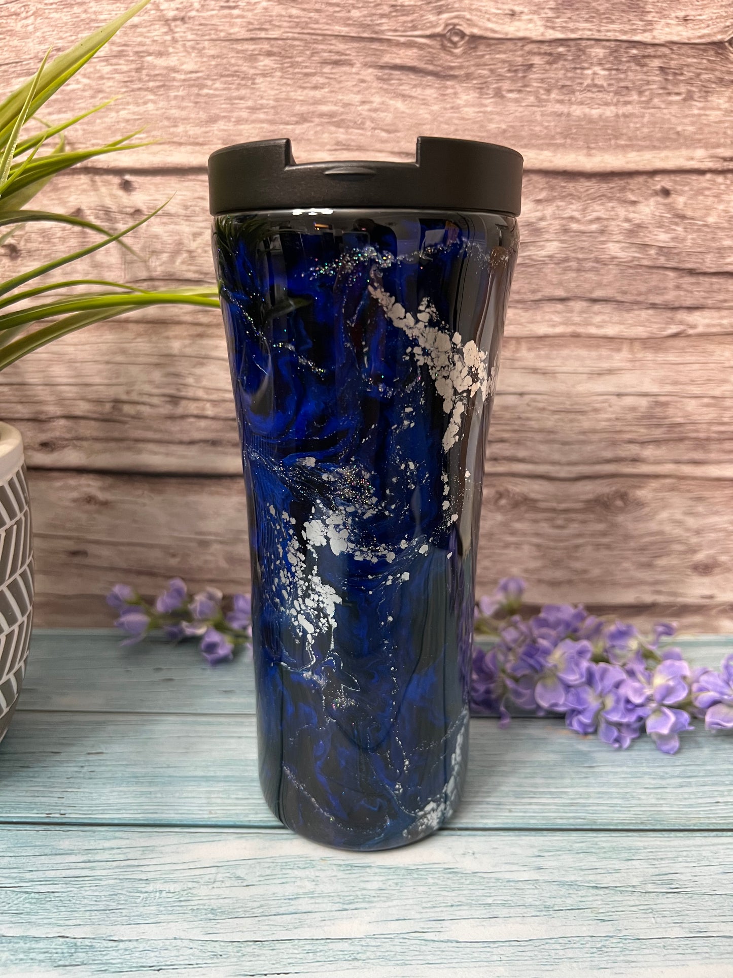 Midnight Blues Handmade Custom Epoxy Tumbler