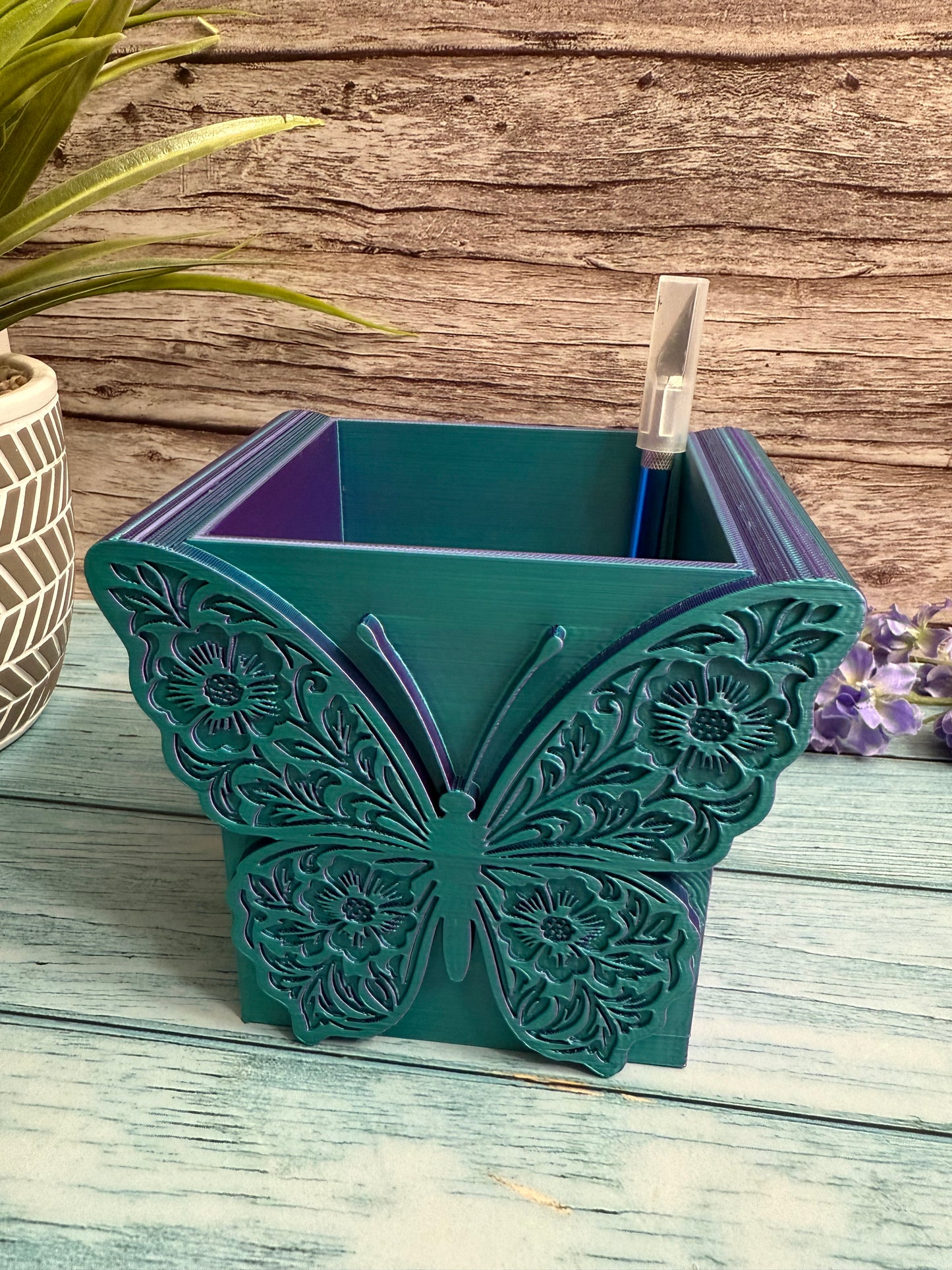 Butterfly Pen Holder Desk Accessory -3D Printed
