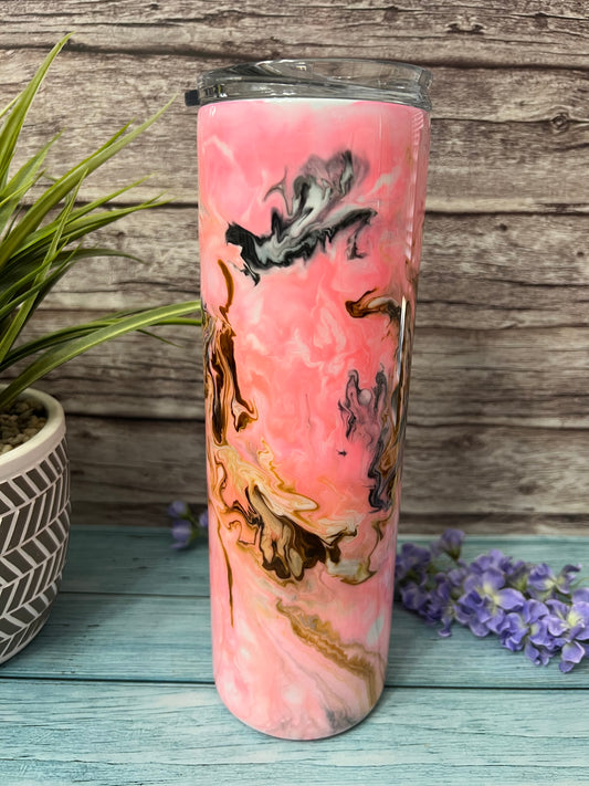 Pink Dragon Handmade Custom Epoxy Tumbler