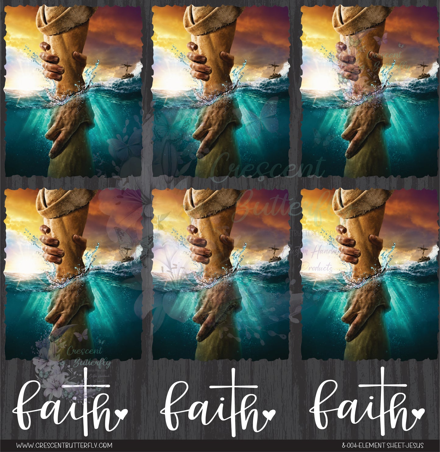 8-004-Element Sheet-Jesus UV DTF