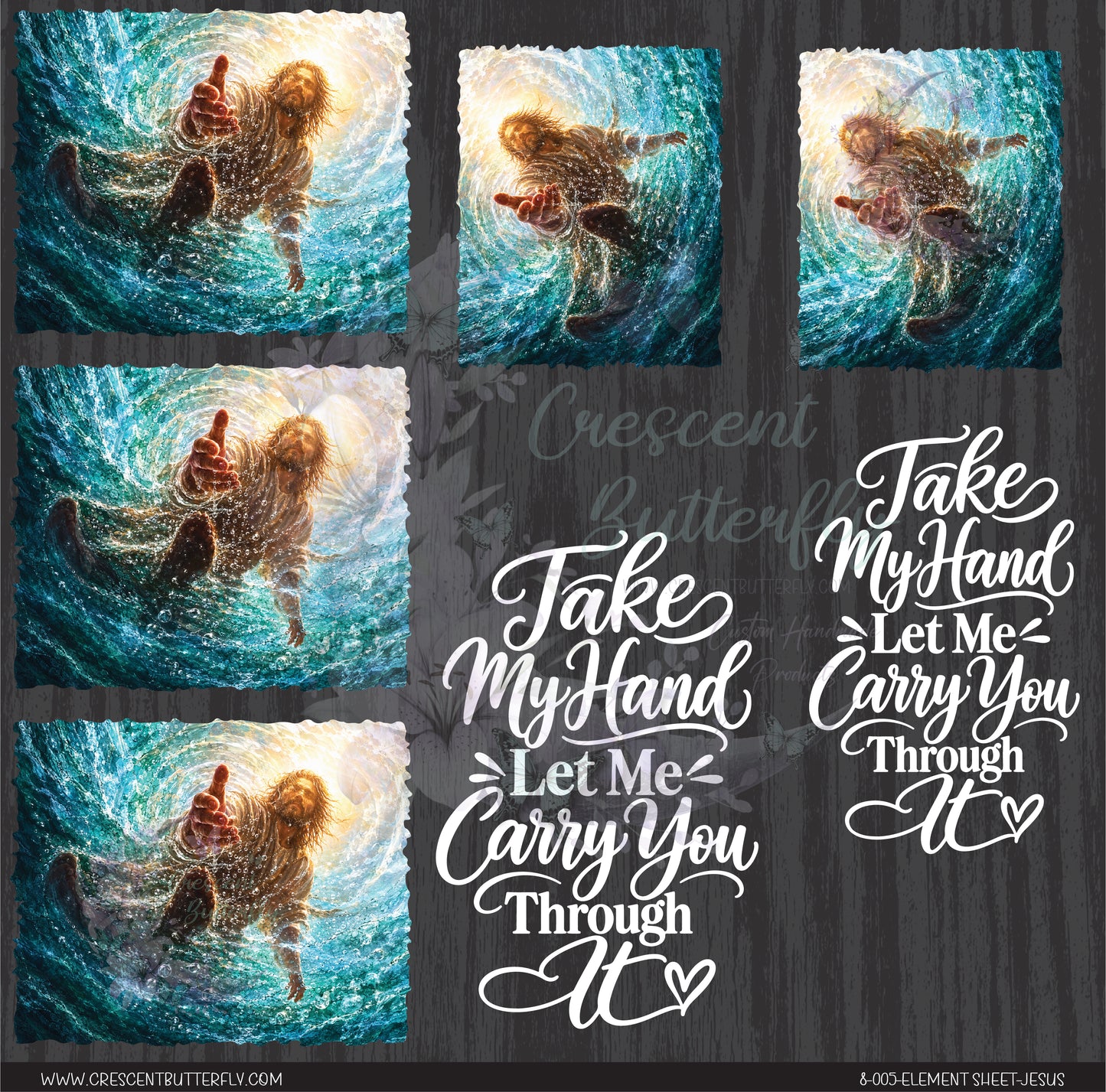 8-005-Element Sheet-Jesus UV DTF