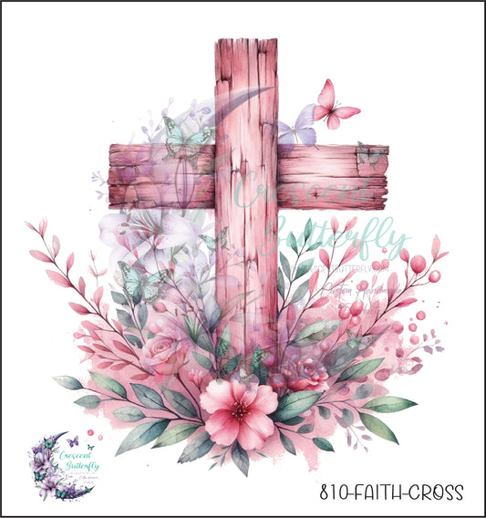 810-Faith-Cross UV DTF Decal