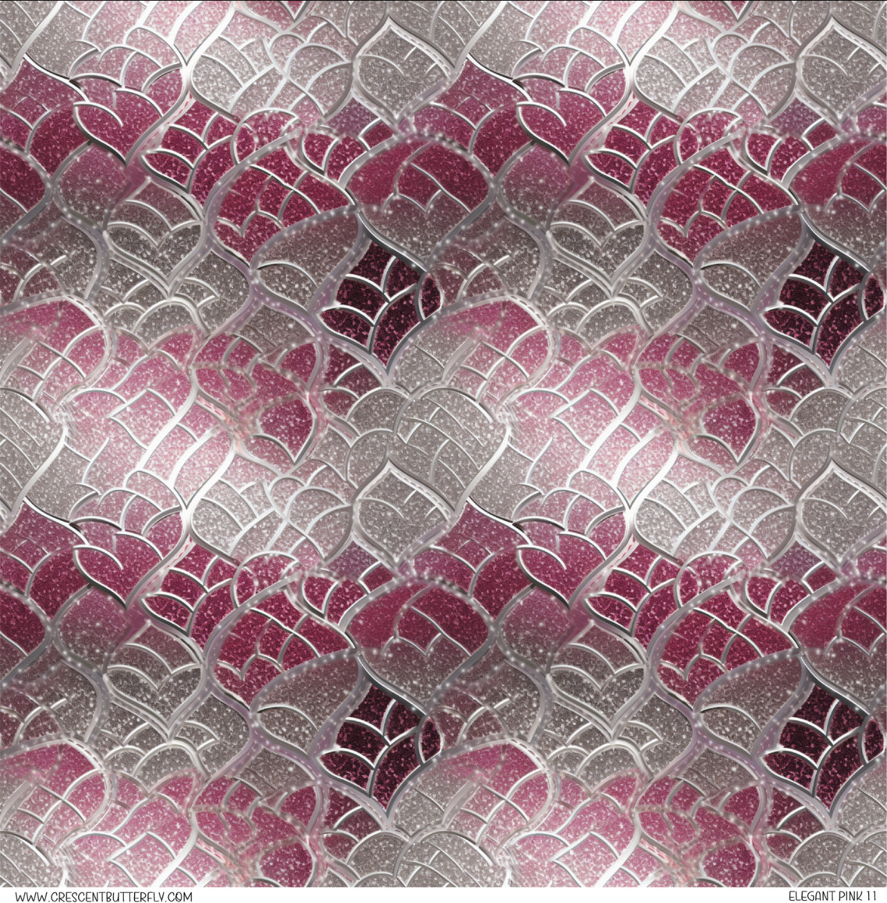 Elegant Pink 11 Pattern Vinyl Sheet/Wrap