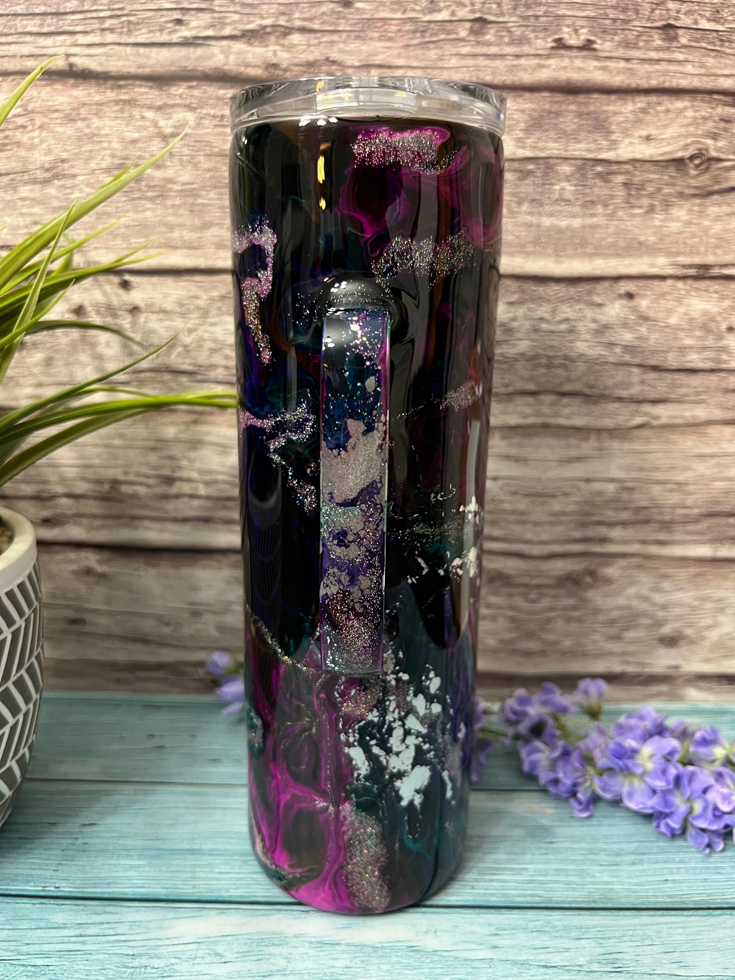 Rose Garden Handmade Custom Epoxy Tumbler