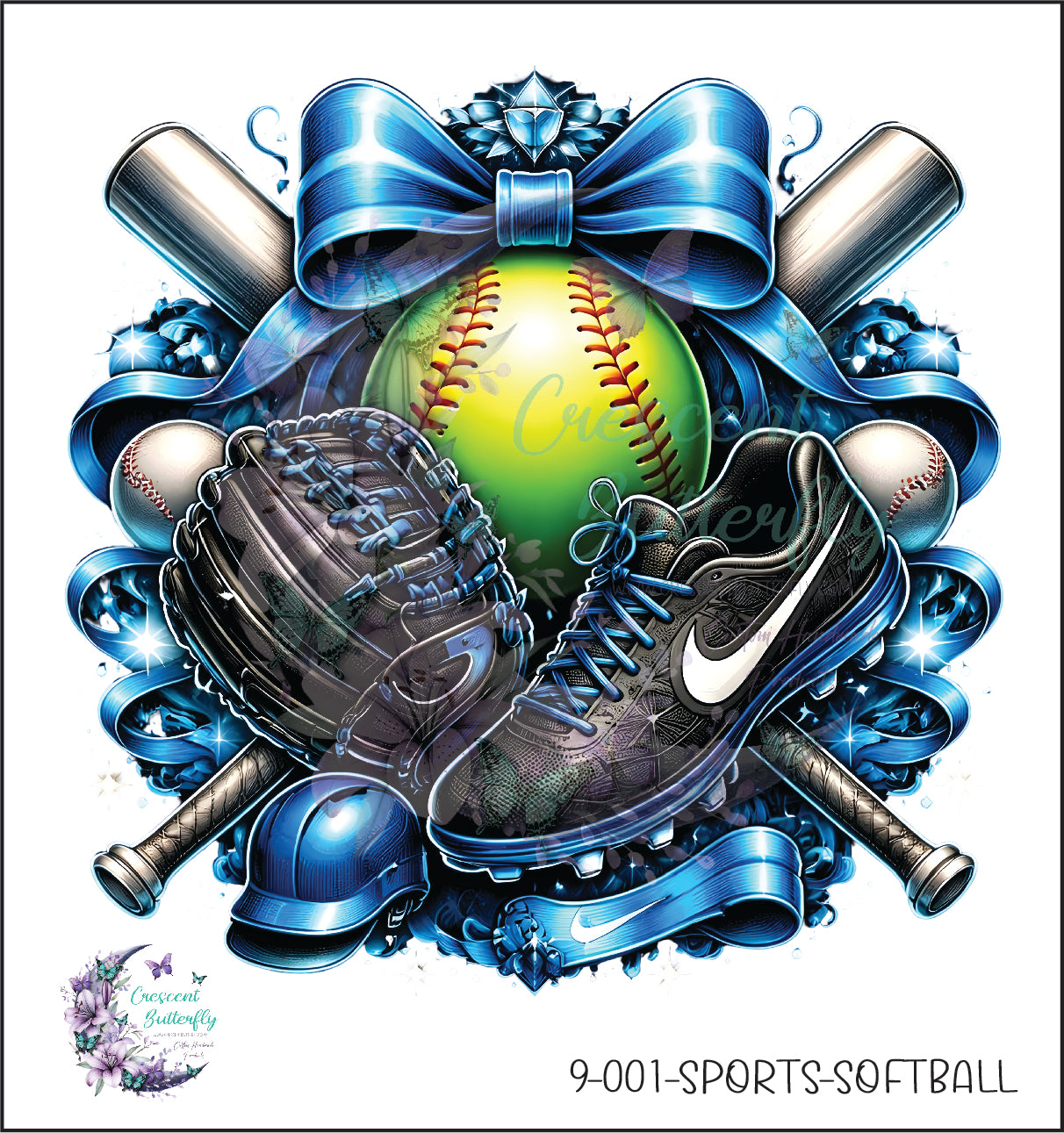 9-001-Sports-Softball UV DTF Decal