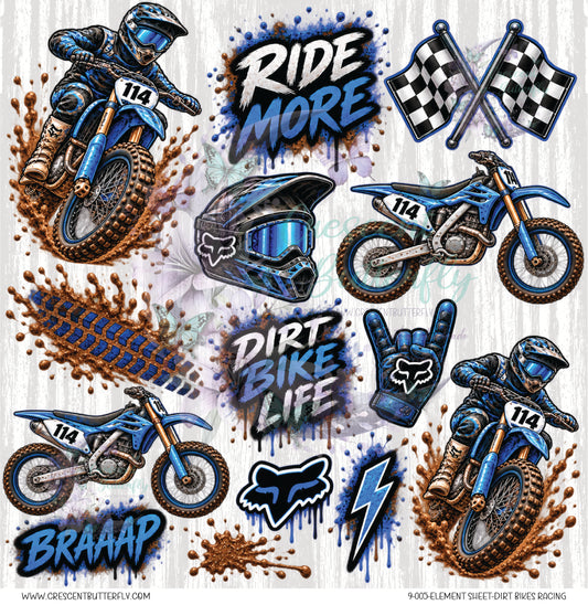 9-005-Element Sheet-Dirt Bikes Racing UV DTF