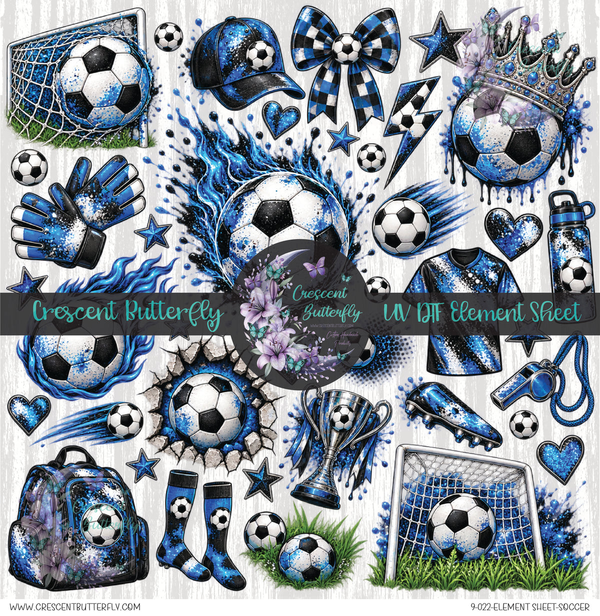 9-022-Element Sheet-Soccer UV DTF