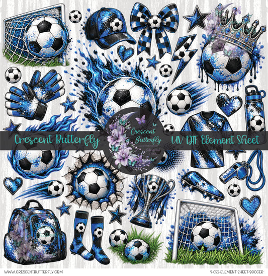 9-022-Element Sheet-Soccer UV DTF