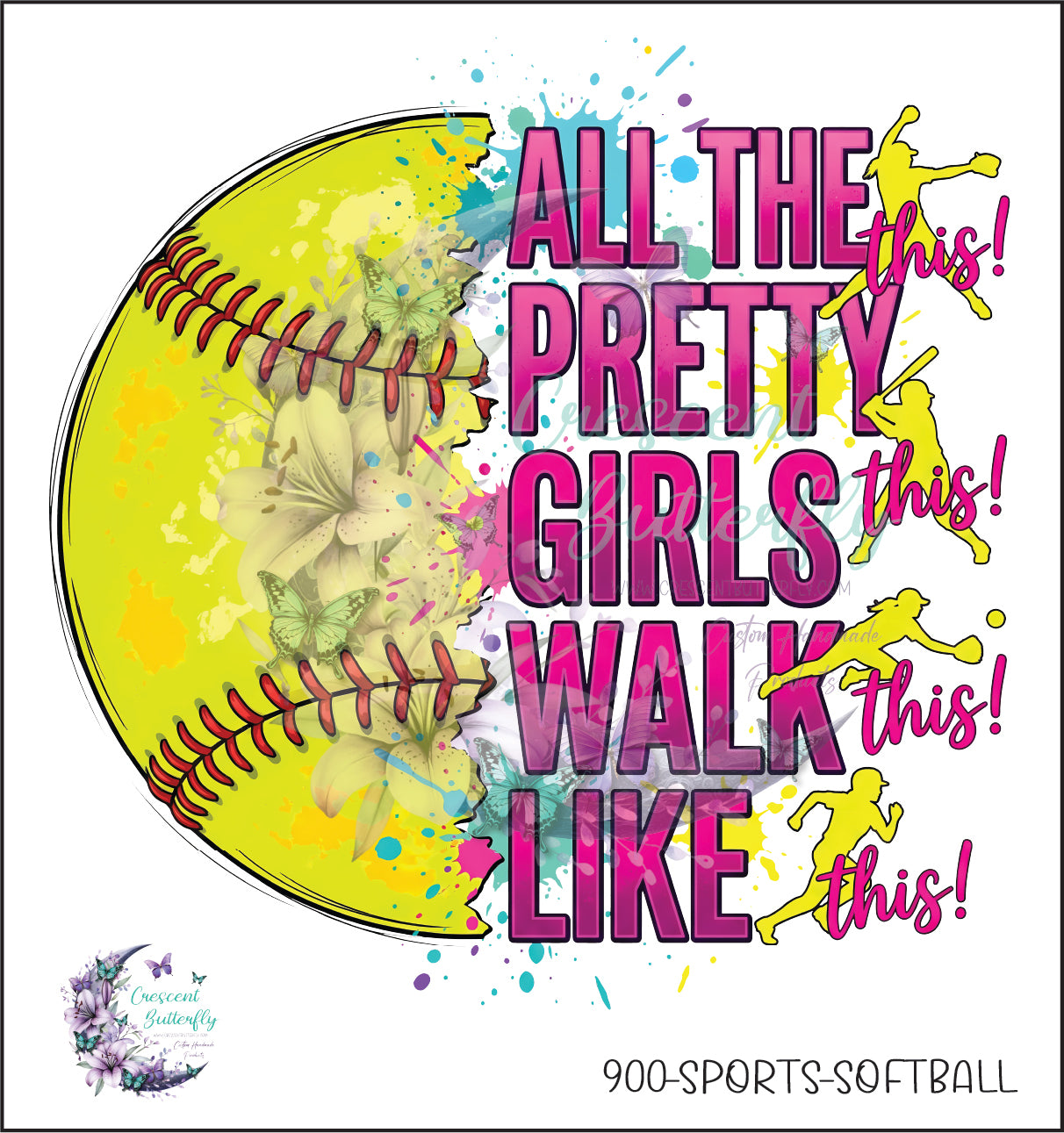 900-Sports-Softball UV DTF Decal