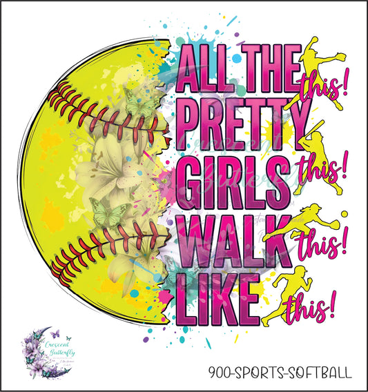 900-Sports-Softball UV DTF Decal