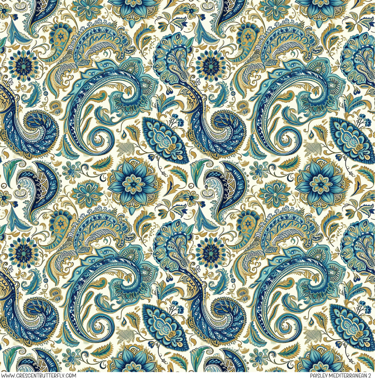 Paisley Mediterranean 2 Pattern Vinyl Sheet/Wrap