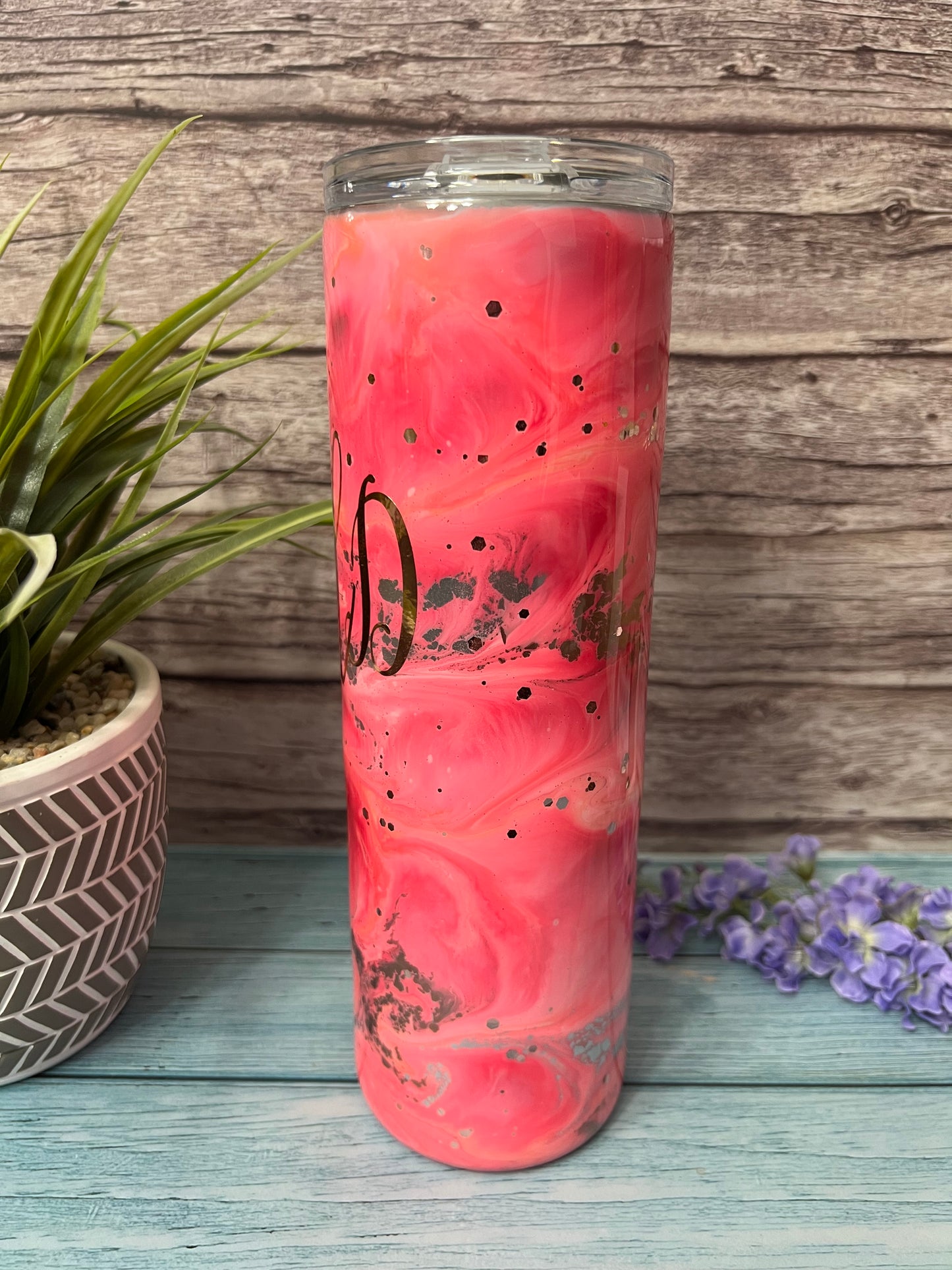 Cosmic Coral Handmade Custom Epoxy Tumbler