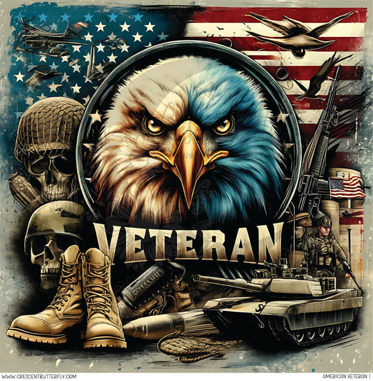 American Veteran 1 Printed Vinyl Sheet/Wrap