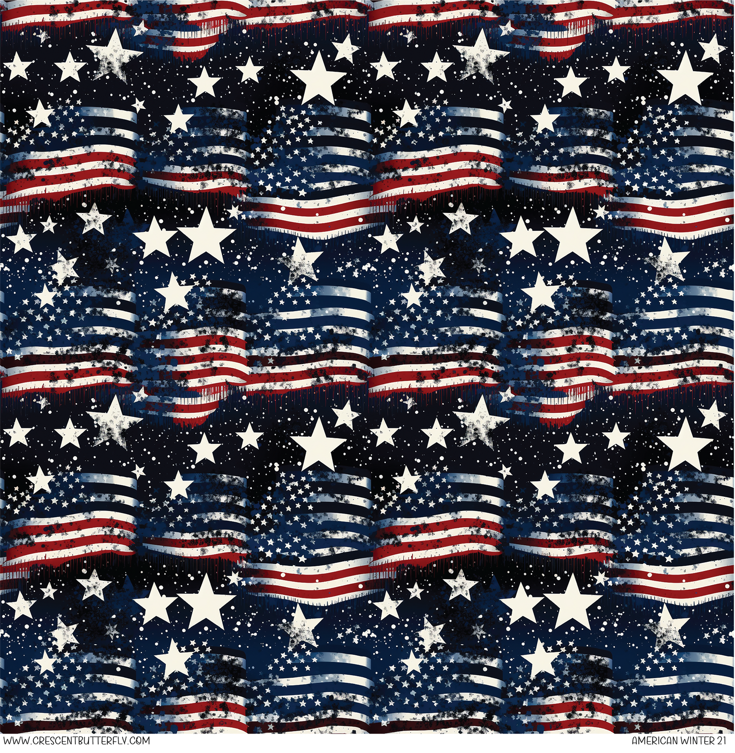 American Winter 21 Pattern Vinyl Sheet/Wrap