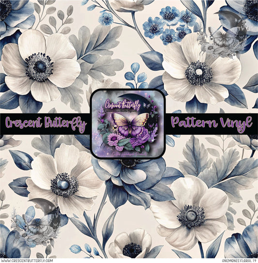 Anemones Floral 19 Printed Vinyl Sheet/Wrap