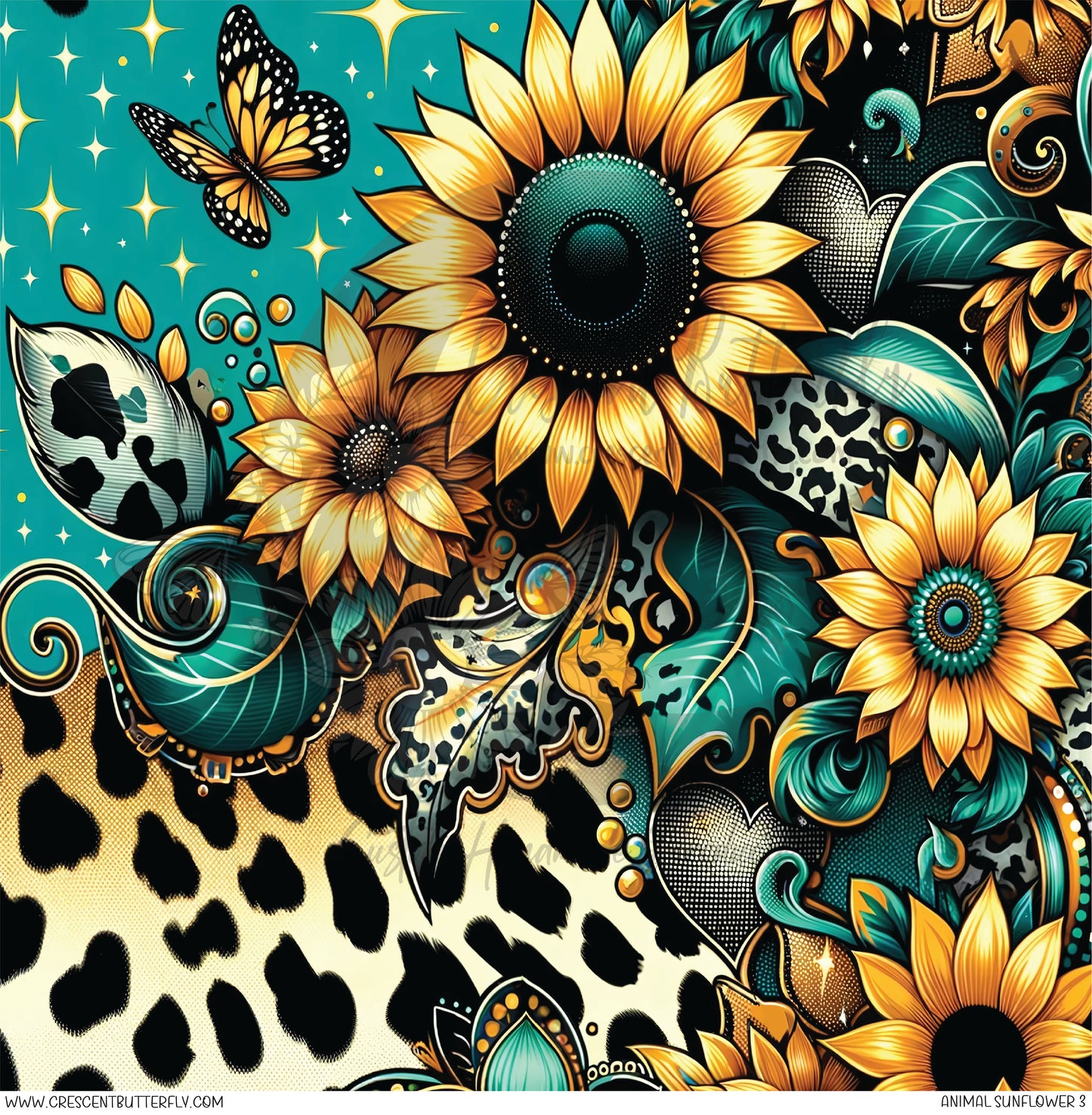 Animal Sunflower 3 Printed Vinyl Sheet/Wrap