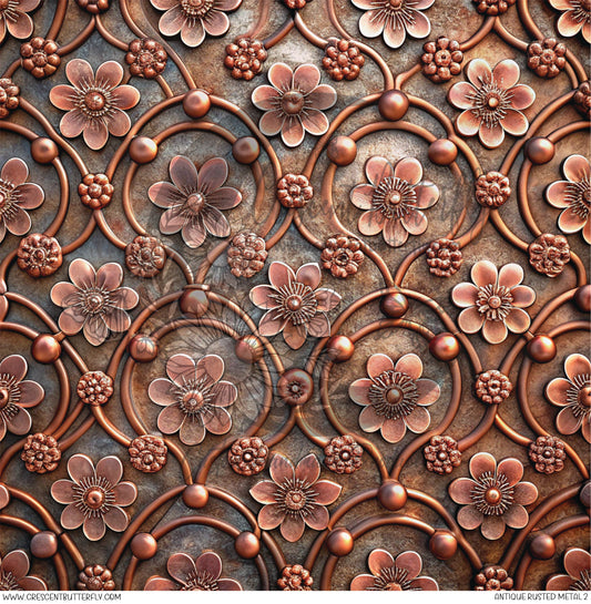 Antique Rusted Metal 2 Printed Vinyl Sheet/Wrap