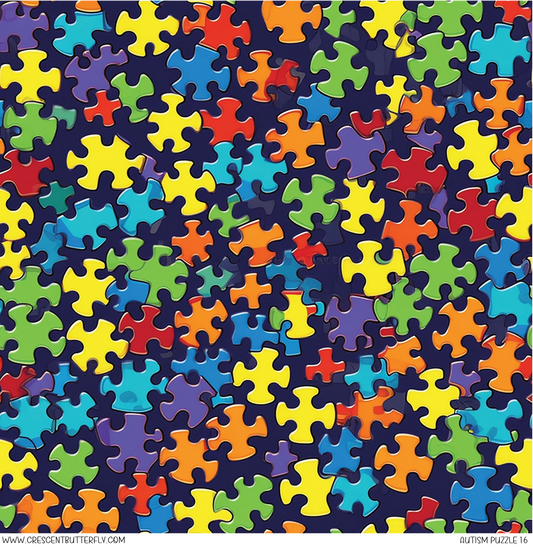 Autism Puzzle  16 Vinyl Sheet/Wrap