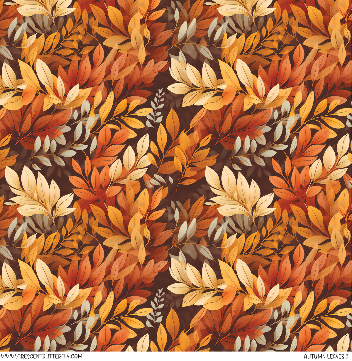 Fall Vinyl Autumn Leaves 5 Printed Vinyl Sheet/Wrap – Crescent Butterfly Design Co.