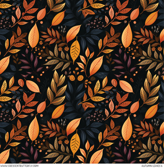 Autumn Leaves 6 Printed Vinyl Sheet/Wrap