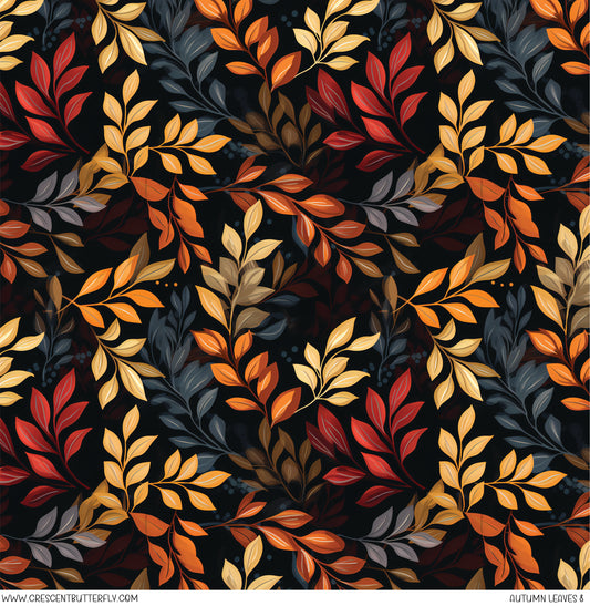 Autumn Leaves 8 Printed Vinyl Sheet/Wrap