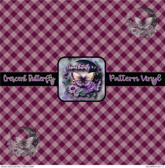 Autumn Plaid 15 Printed Vinyl Sheet/Wrap