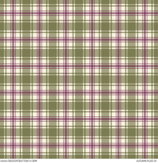 Autumn Plaid 20 Printed Vinyl Sheet/Wrap