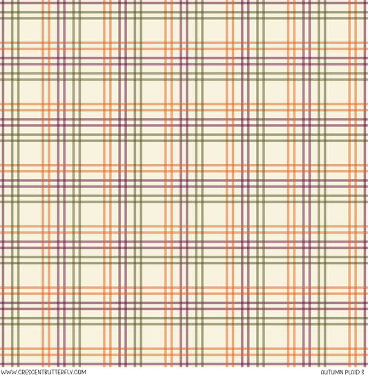 Autumn Plaid 3 Printed Vinyl Sheet/Wrap