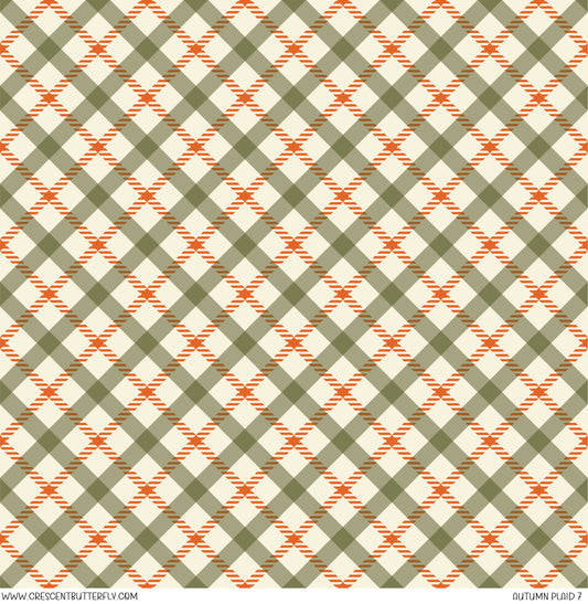 Autumn Plaid 7 Printed Vinyl Sheet/Wrap