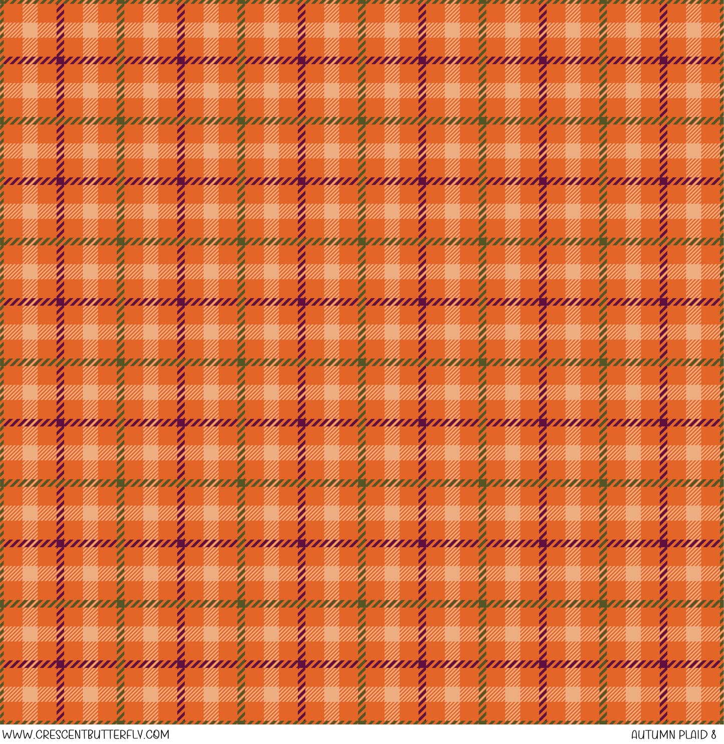 Autumn Plaid 8 Printed Vinyl Sheet/Wrap