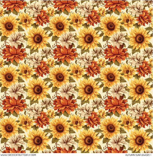 Autumn Sunflowers 1 Vinyl Sheet/Wrap