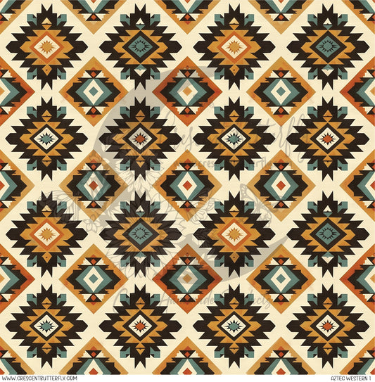 Aztec Western 1 Printed Vinyl Sheet/Wrap